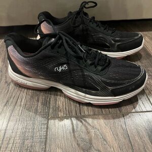 Ryka Devotion Plus 2 Re-Zorb black with rose gold women size 10